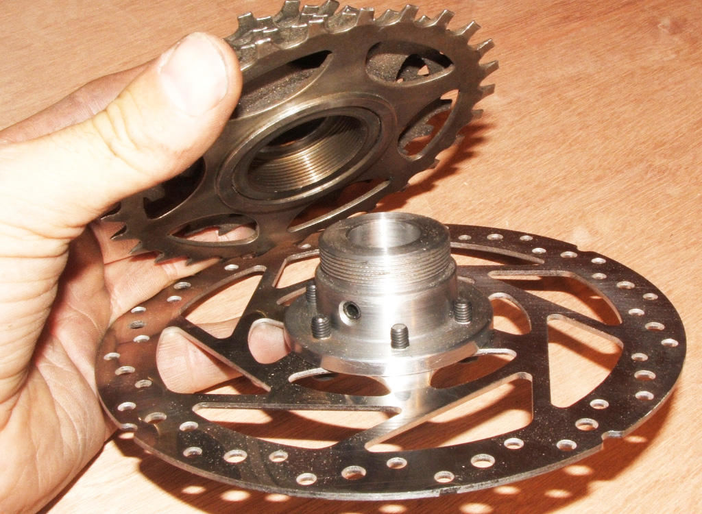 Sociable Tandem Trike - read disc breaks